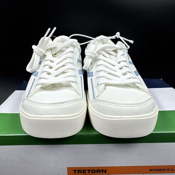 Tretorn “Serve” Women’s White/Blue 8.5 Memory Foam Footbed Sneaker Shoes NEW - Picture 2 of 16